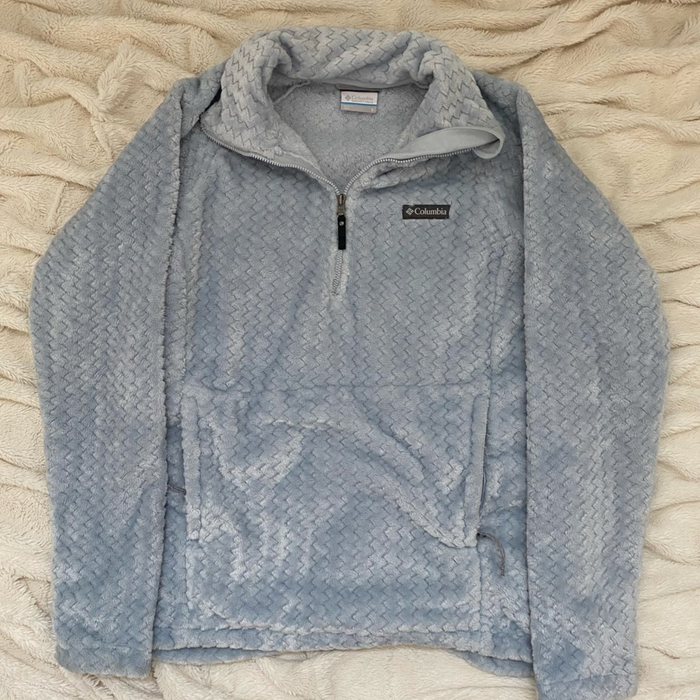 Columbia fleece 1/4 zip jacket grey sz S